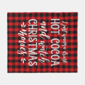 Warme Kakao- und Weihnachtsfilme | Rot Fleecedecke (Vorderseite (Horizontal))