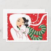 Warme Kakaoeinladung Einladung (Vorne/Hinten)