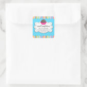 Warme Kakaoschokoladenbomben Quadratischer Aufkleber (Tasche)