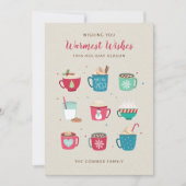 Warme Kakaowärme wünscht Non-Foto-Ferienkarte Einladung (Vorderseite)