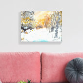 Warme Kälte Leinwanddruck (Insitu (Wohnzimmer))