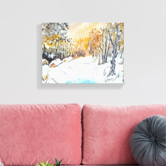 Warme Kälte Leinwanddruck (Insitu (Wohnzimmer))