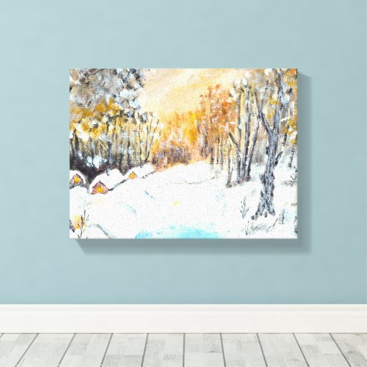 Warme Kälte Leinwanddruck (Insitu (Holzboden))