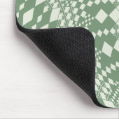 Warme Karos in Grün Mousepad (Ecke)