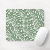 Warme Karos in Grün Mousepad (Mit Mouse)