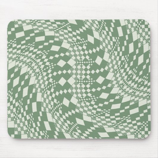 Warme Karos in Grün Mousepad (Vorne)