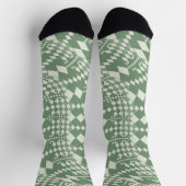 Warme Karos in Grün Socken (Oben)