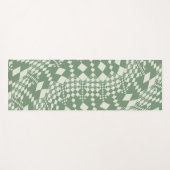 Warme Karos in Grün Yogamatte (Vorderseite (Horizontal))