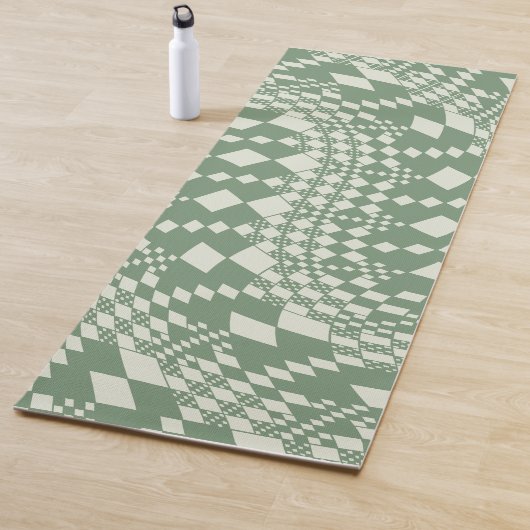 Warme Karos in Grün Yogamatte (Beispiel)