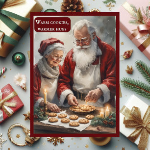 Warme Kekse wärmere Umarmungen Mrs. Santas Backges Feiertagskarte