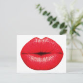 Warme Kissenlips Postkarte (Stehend Vorderseite)