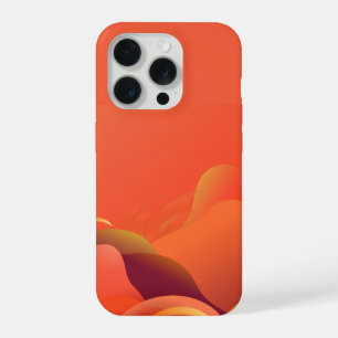Warme Korallen Orange Abstrakte Farbverlauf Wellen iPhone 15 Pro Hülle
