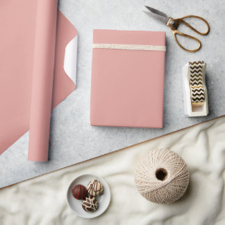 Warme Korallenrose Vollton Geschenkpapier