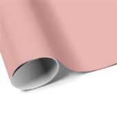 Warme Korallenrose Vollton Geschenkpapier (Rolleneckpunkt)