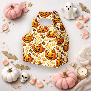 Warme Kürbisgewürz-Halloween-Muster Geschenkschachtel