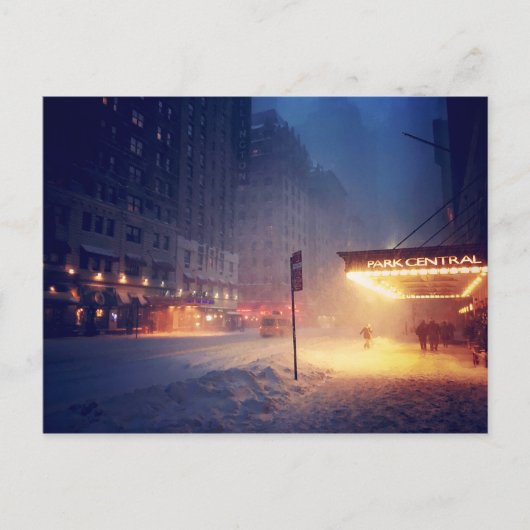 Warme Lichter bei kalter Nacht Postkarte (Vorderseite)