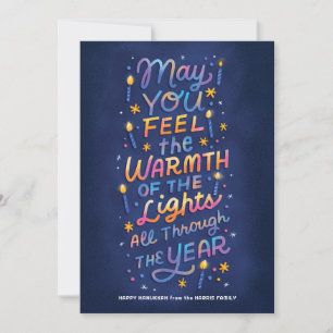 Warme Lichter Feiertagskarte