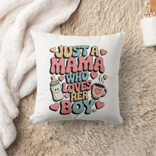 Warme Liebe für Sie"Retro Muttertags-T-Shirt Cute Kissen