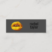 Warme Lippen | Charcoal Makeup Business Card Mini Visitenkarte (Vorderseite)