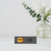 Warme Lippen | Charcoal Makeup Business Card Mini Visitenkarte (Stehend Vorderseite)