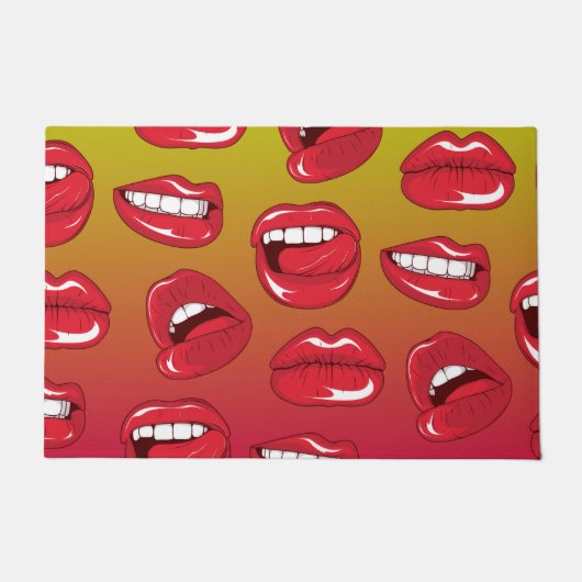 Warme Lippen Fußmatte (Vorderseite)