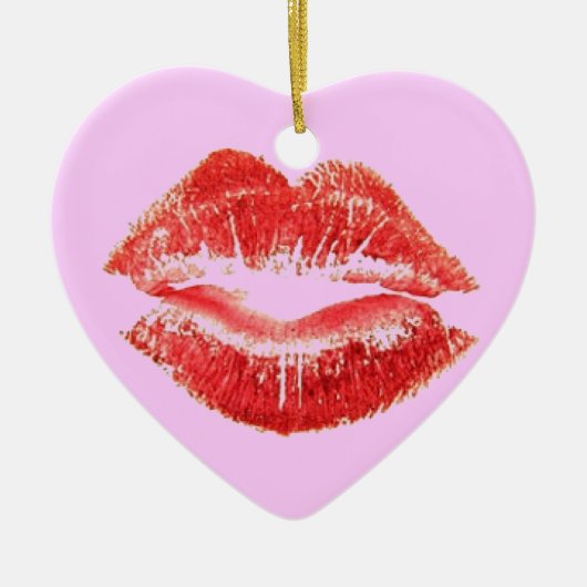 Warme Lippen Keramikornament (Vorne)