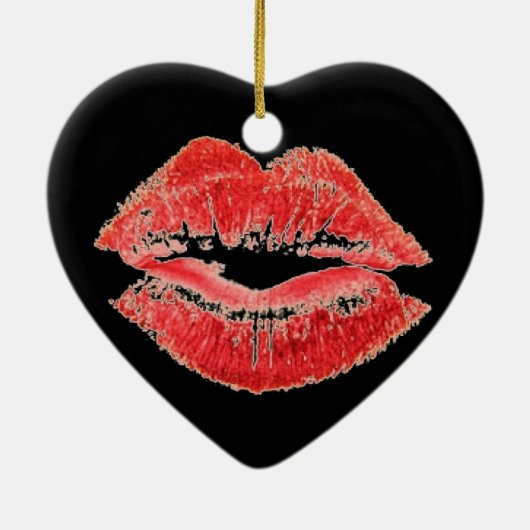 Warme Lippen Keramikornament (Hinten)