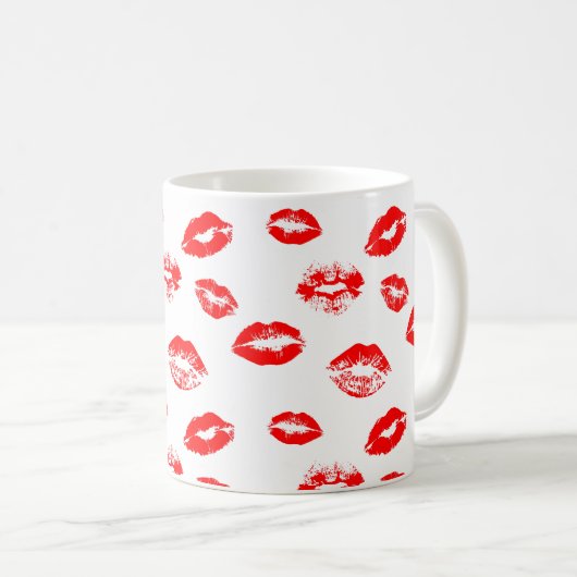 Warme Lippen/Küsse Tasse (VorderseiteRechts)