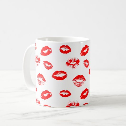 Warme Lippen/Küsse Tasse (Vorderseite Links)