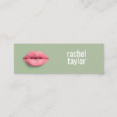 Warme Lippen | Mini Makeup Business Card Visitenkarte (Vorderseite)