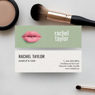 Warme Lippen   Mini Makeup Business Card Visitenkarte