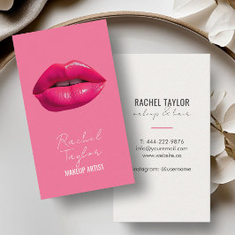 Warme Lippen | Pink Makeup Business Card Visitenkarte
