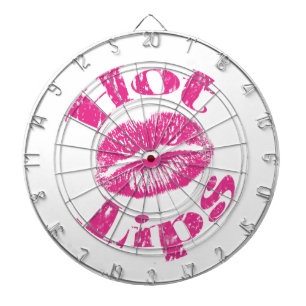 Warme Lippen! Rosa Lippen Dartscheibe