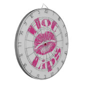 Warme Lippen! Rosa Lippen Dartscheibe (Vorderseite Links)
