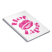 Warme Lippen! Rosa Lippen Notizblock (Rechte Seite)