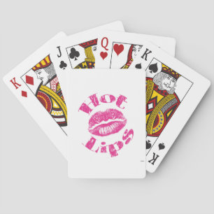 Warme Lippen! Rosa Lippen Spielkarten