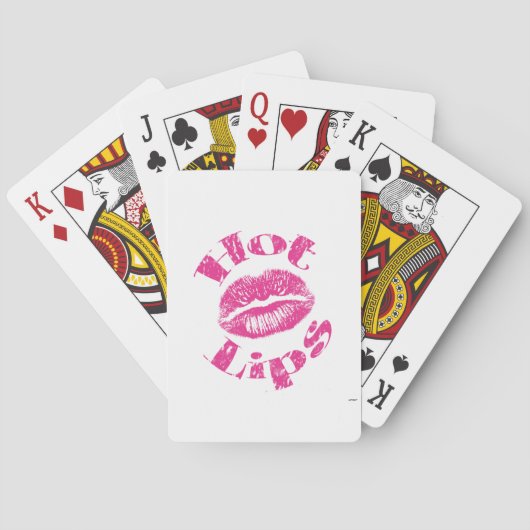 Warme Lippen! Rosa Lippen Spielkarten (Rückseite)