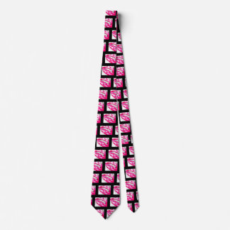 Warme Lippen Rosa/Schwarz Krawatte