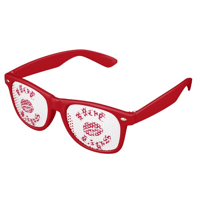 Warme Lippen, rote Lippen Partybrille (Schrägansicht)