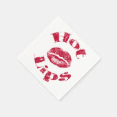 Warme Lippen, rote Lippen Serviette (Ecke)