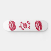Warme Lippen, rote Lippen Skateboard (Horizontal)