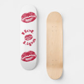 Warme Lippen, rote Lippen Skateboard (Vorderseite)