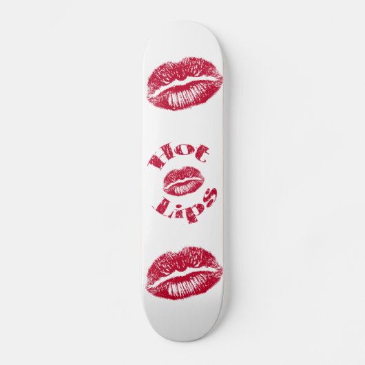 Warme Lippen, rote Lippen Skateboard (Vorderseite)
