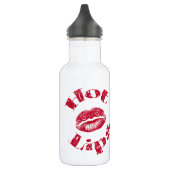 Warme Lippen, rote Lippen Trinkflasche (Links)