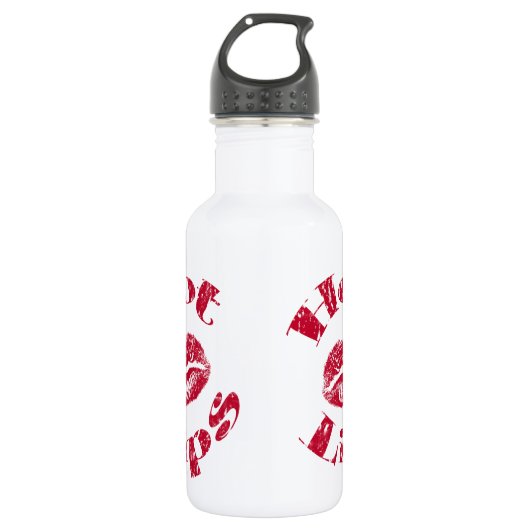 Warme Lippen, rote Lippen Trinkflasche (Vorderseite)