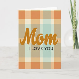 Warme Mama ich liebe dich Karo Karte