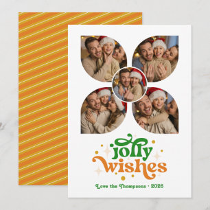 Warme Mandarine Gewürz Retro Foto Collage Weihnach Feiertagskarte