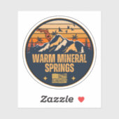 Warme Mineralquellen, Florida Aufkleber (Blatt)