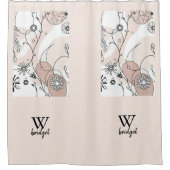 Warme Minimal Boho Kunst für Zuhause Duschvorhang (Vorderseite)