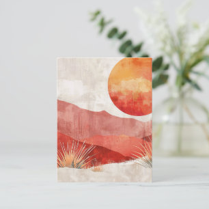 Warme Minimalistisch - Abstrakte Landschaft der Bo Postkarte